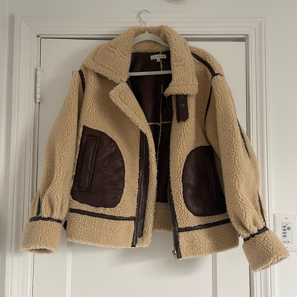 Moon River Sherpa bomber Jacket Size Small